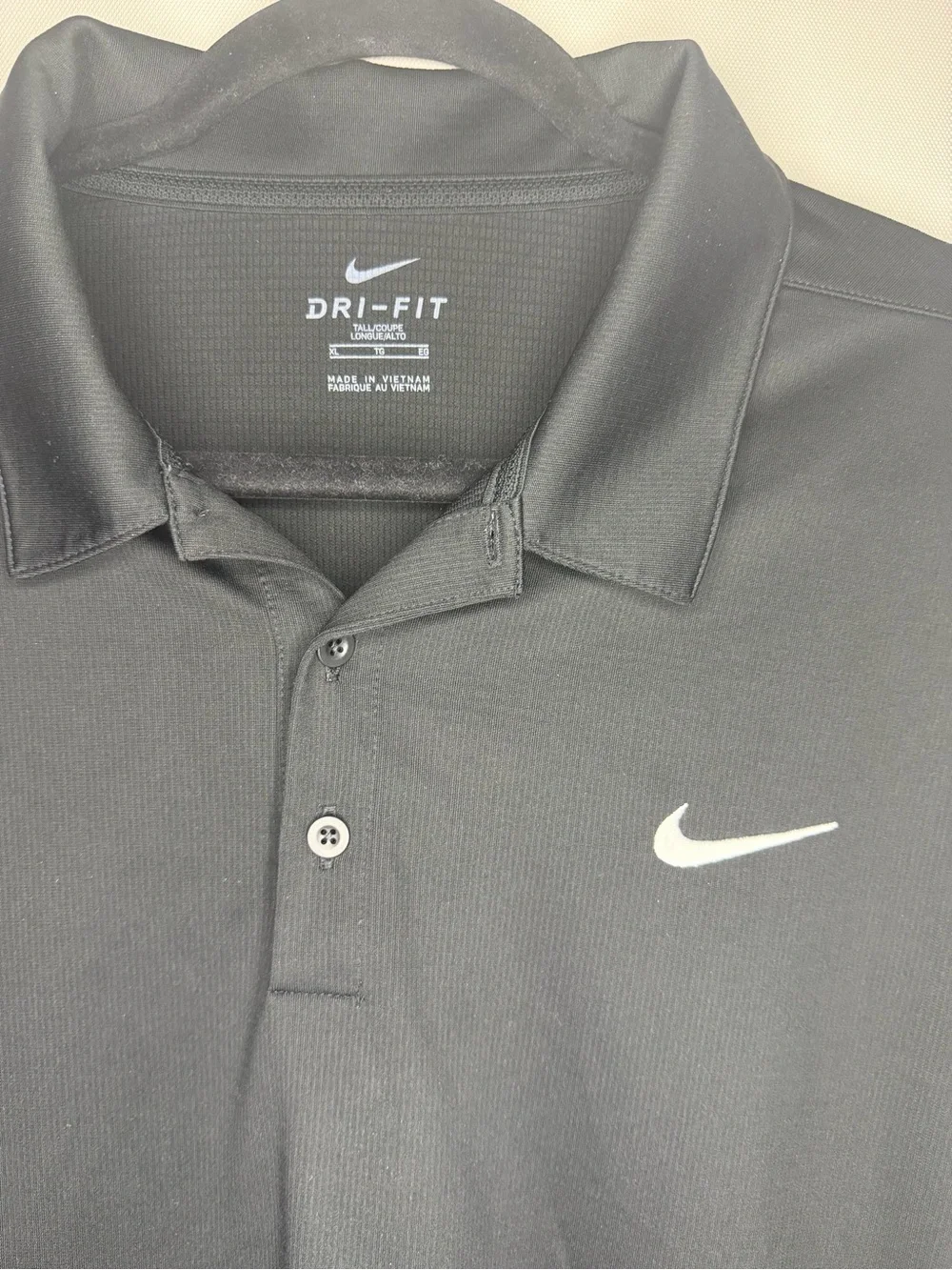 Nike Black Polo with White Swoosh